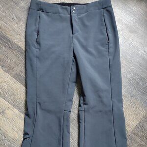 Snozu Ski Snow Pants Womens Dark-Gray Bootcut Performance Fleece Lined Sz Med